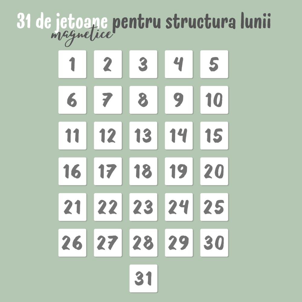 Calendar magnetic interactiv pentru copii - LUMIO