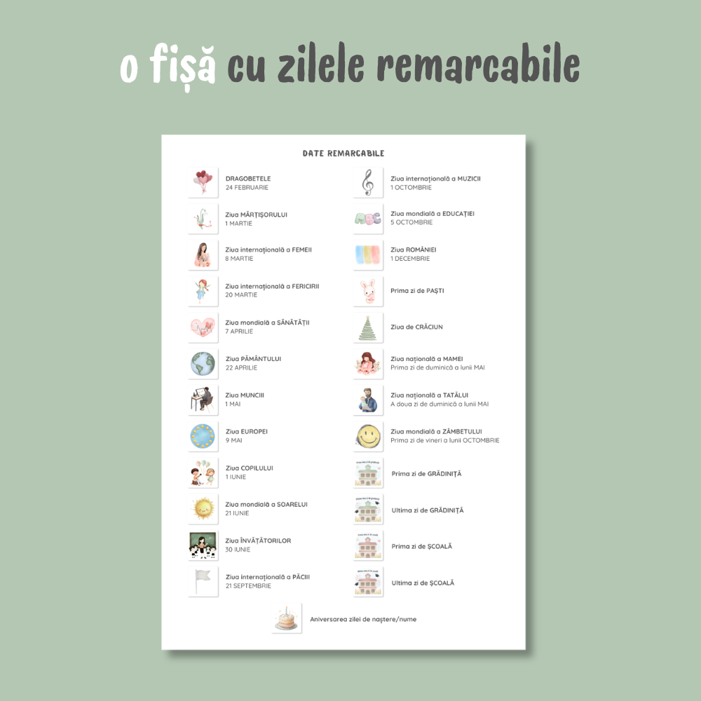 Calendar magnetic interactiv pentru copii - LUMIO