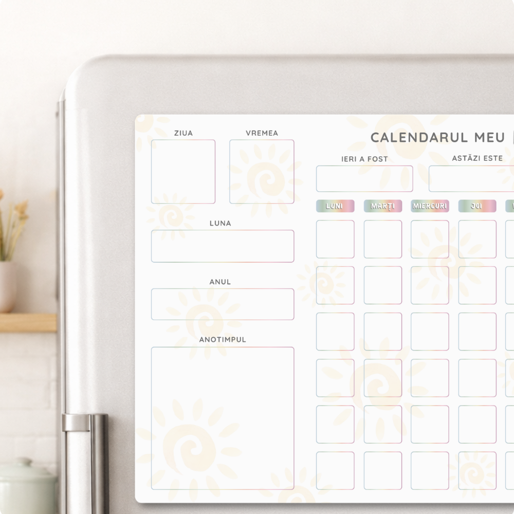 Calendar magnetic interactiv pentru copii - LUMIO