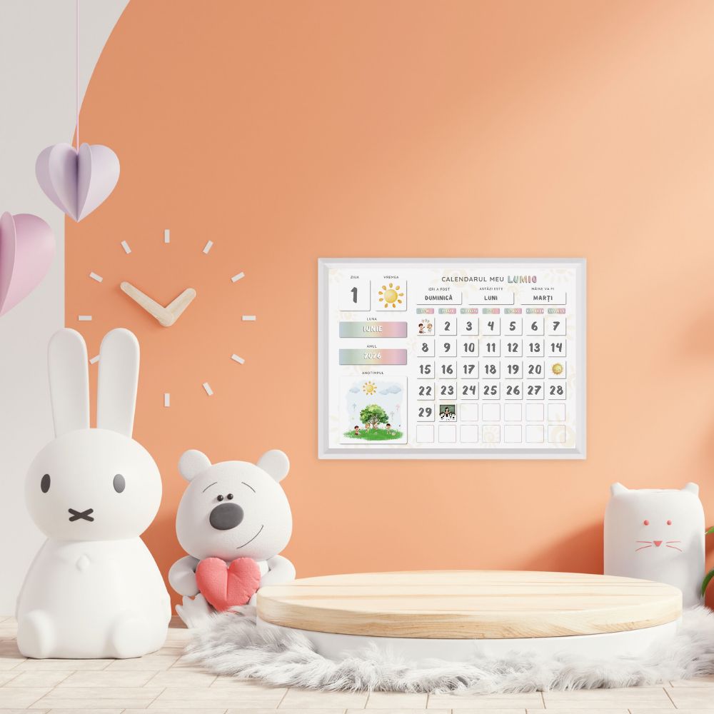 Calendar magnetic interactiv pentru copii - LUMIO