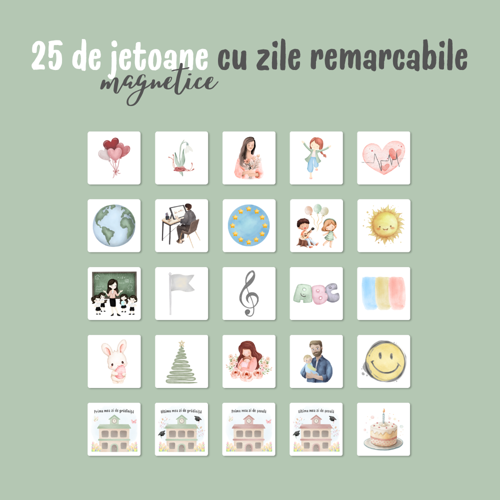 Calendar magnetic interactiv pentru copii - LUMIO